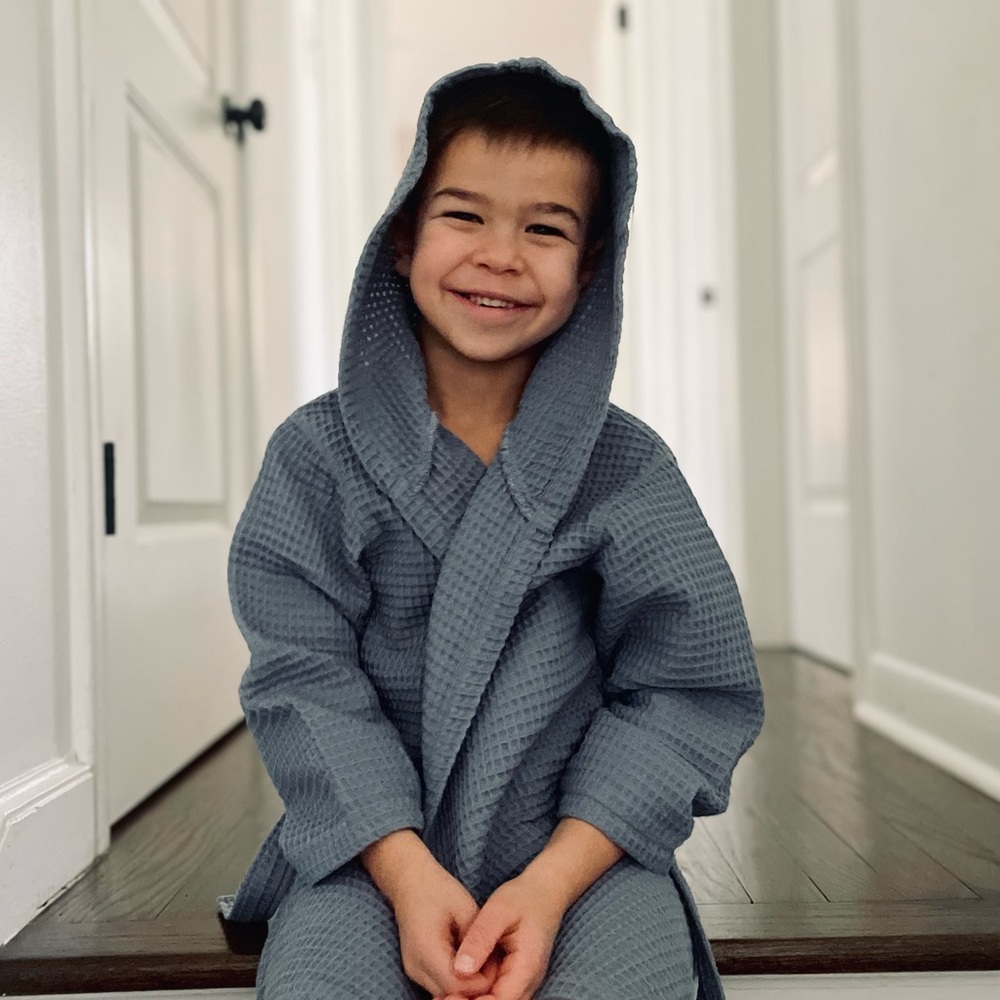 Kids waffle robes. - Picture 5 of 5